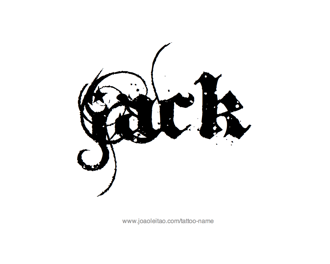 Jack Name Tattoo Designs